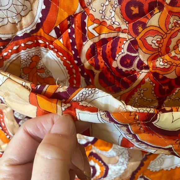 Vintage Loungees Oriental Quilted Belted Robe Housecoat 1960's I.Magnin RARE - Picture 9 of 16